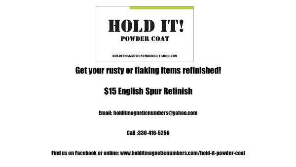 Hold It! Powder Coat Spur Refinish Certificate