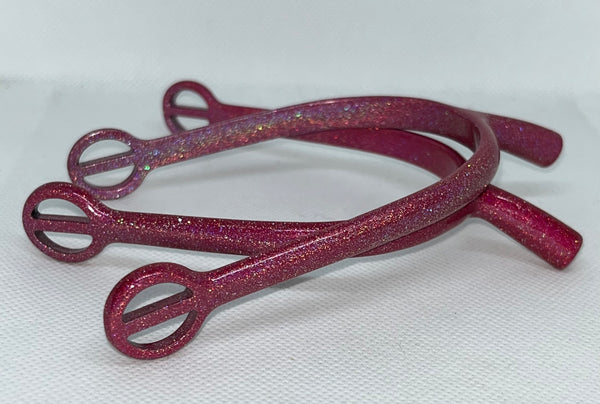 1” Pink Sparkle Spurs