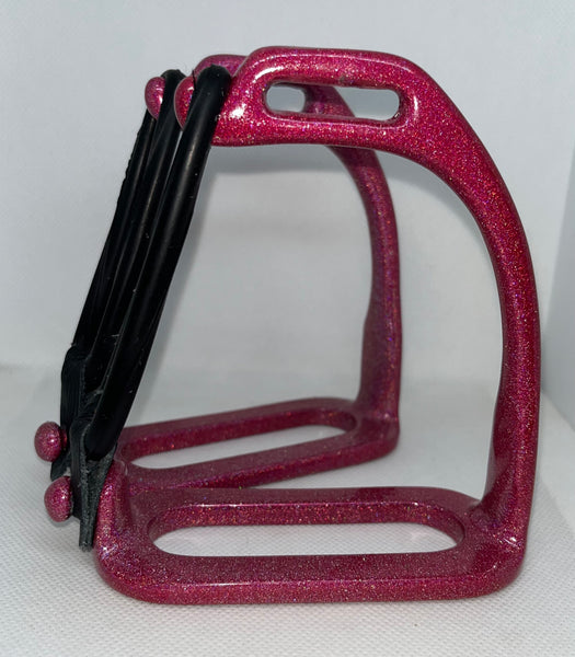 3.75” Pink Sparkle Peacock Irons