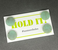 Round Green Marble Matte Number Holders