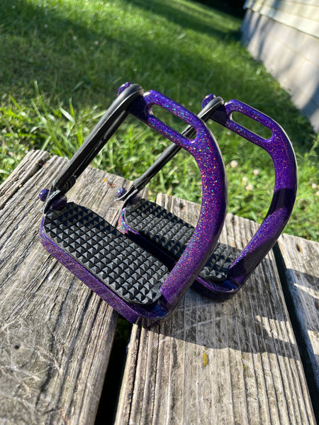 Purple Sparkle Peacock Irons
