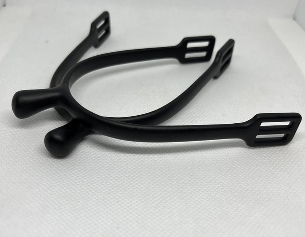 7/8” Round Flat Black Powder Coat Spurs