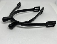 3/4" Round Flat Black Powder Coat Spurs