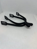 1” Round Edge Flat Black Spurs