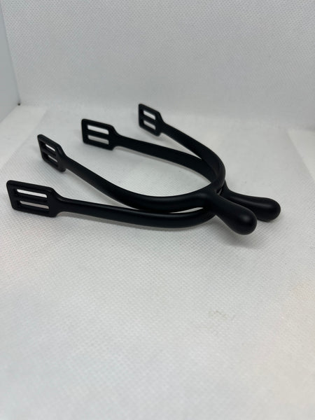 1” Round Edge Flat Black Spurs